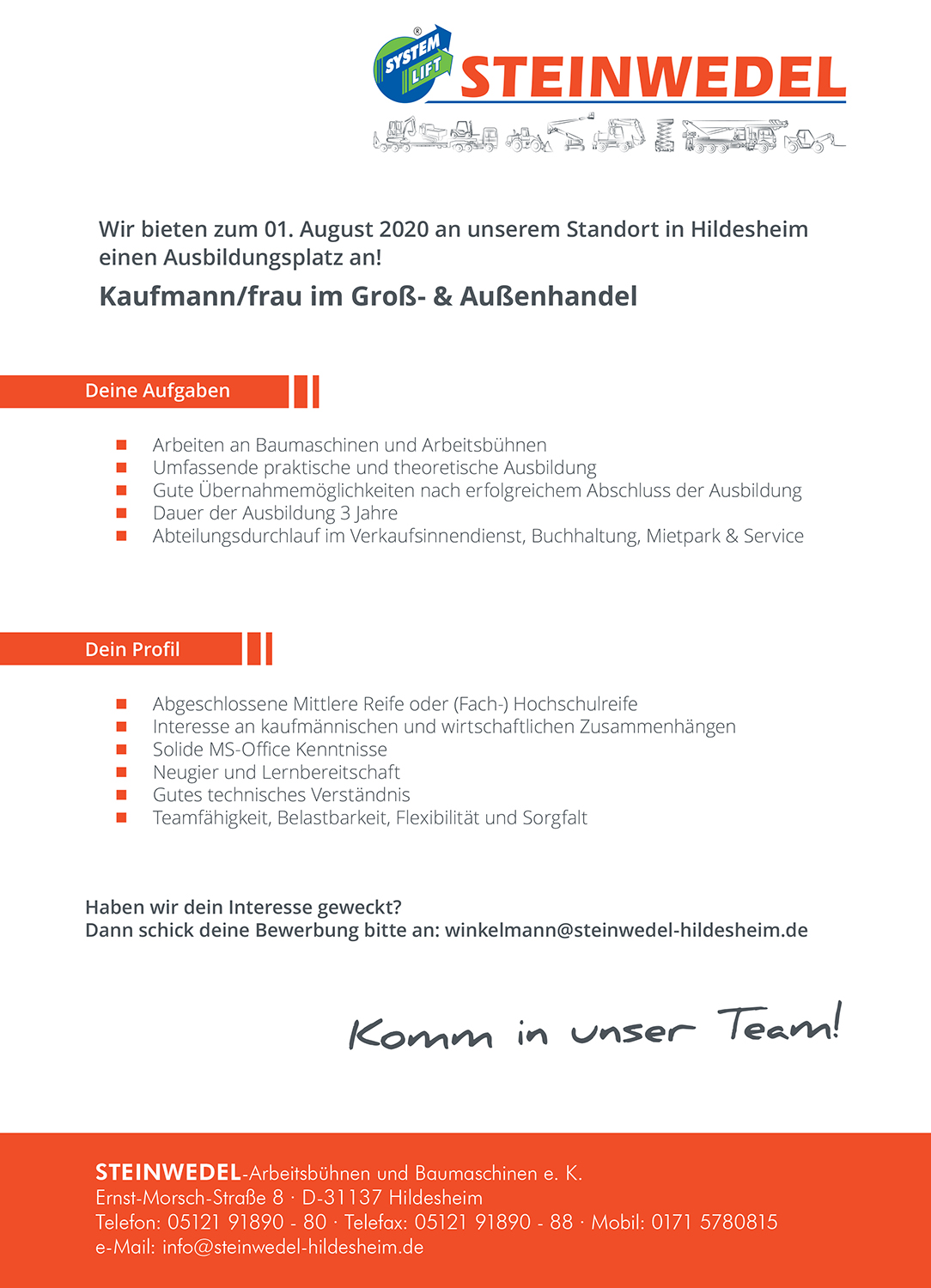 Offene Stellen Steinwedel Vab Gmbh